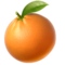 Tangerine emoji on Apple